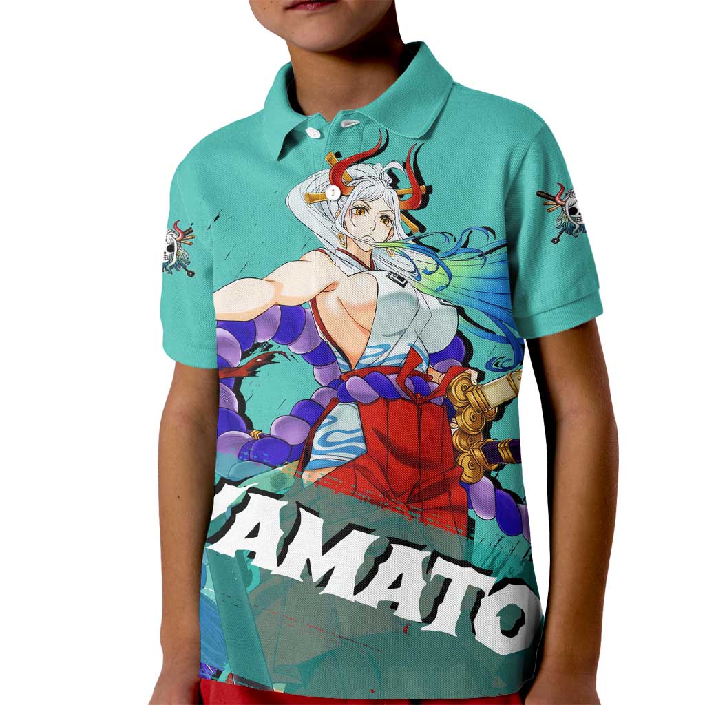 Yamato - One Piece Kid Polo Shirt Anime Style