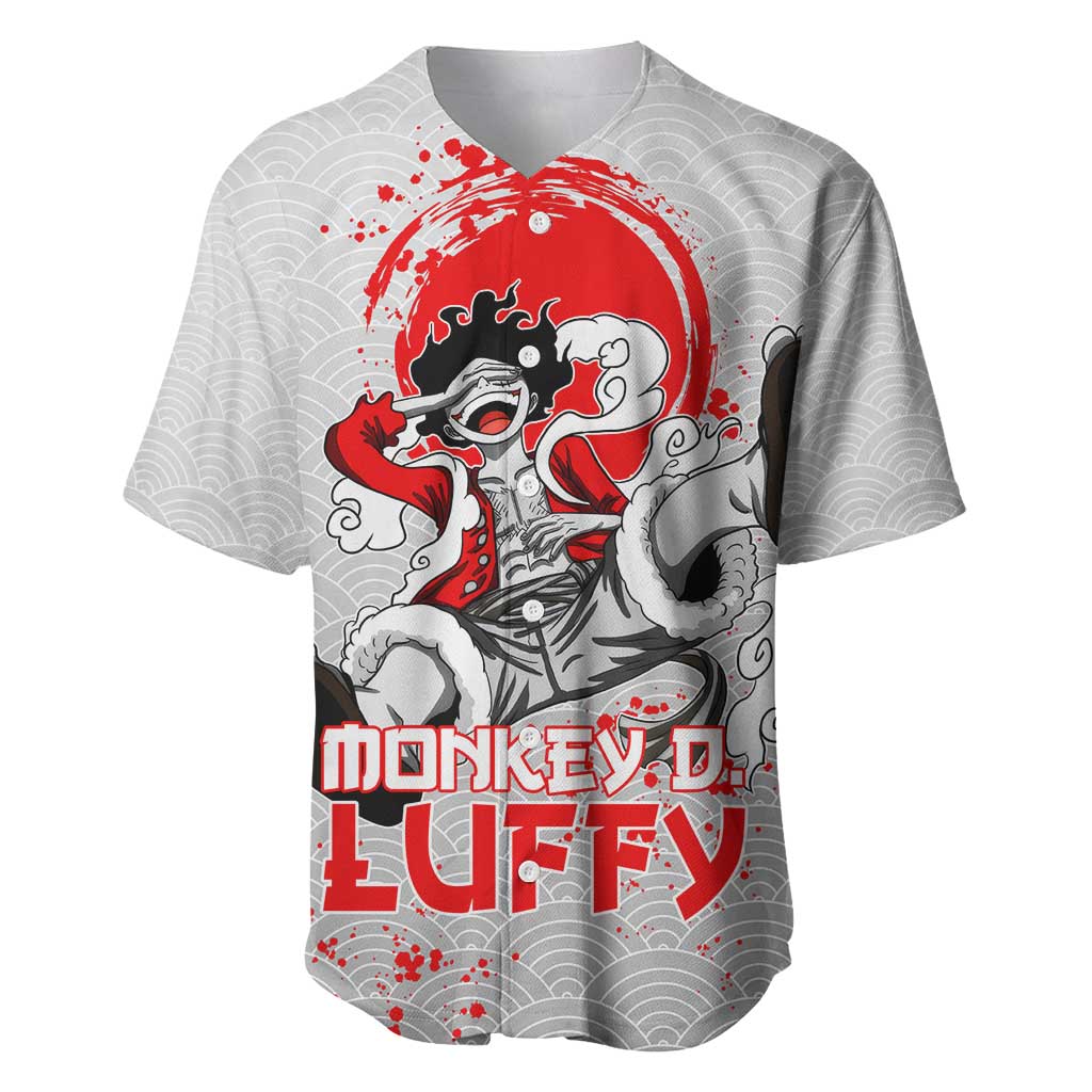 Luffy - One Piece Baseball Jersey Anime Style