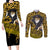 Rob Lucci - One Piece Couples Matching Long Sleeve Bodycon Dress and Long Sleeve Button Shirt Anime Style