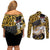 Rob Lucci - One Piece Couples Matching Off Shoulder Short Dress and Long Sleeve Button Shirt Anime Style