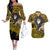 Rob Lucci - One Piece Couples Matching Off The Shoulder Long Sleeve Dress and Hawaiian Shirt Anime Style