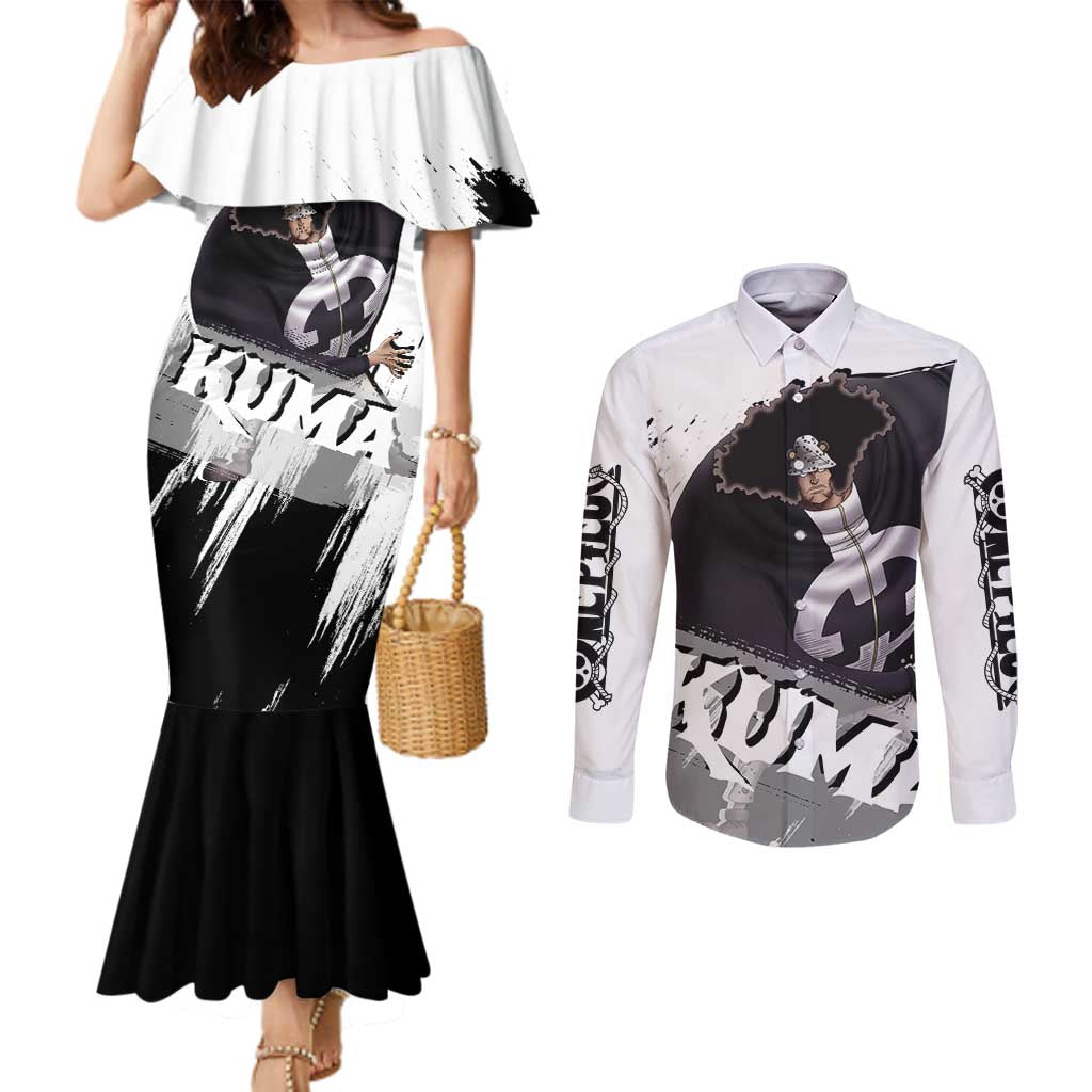 Kuma - One Piece Couples Matching Mermaid Dress and Long Sleeve Button Shirt Anime Style