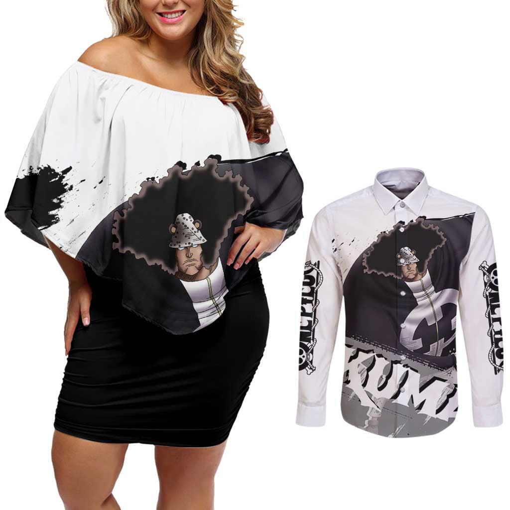Kuma - One Piece Couples Matching Off Shoulder Short Dress and Long Sleeve Button Shirt Anime Style