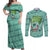 Bulbasaur - Pokemon Couples Matching Off Shoulder Maxi Dress and Long Sleeve Button Shirt Anime Style