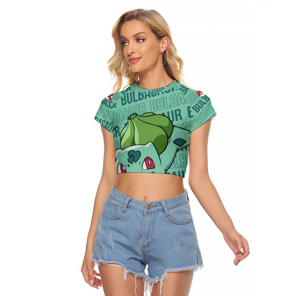 Bulbasaur - Pokemon Raglan Cropped T Shirt Anime Style