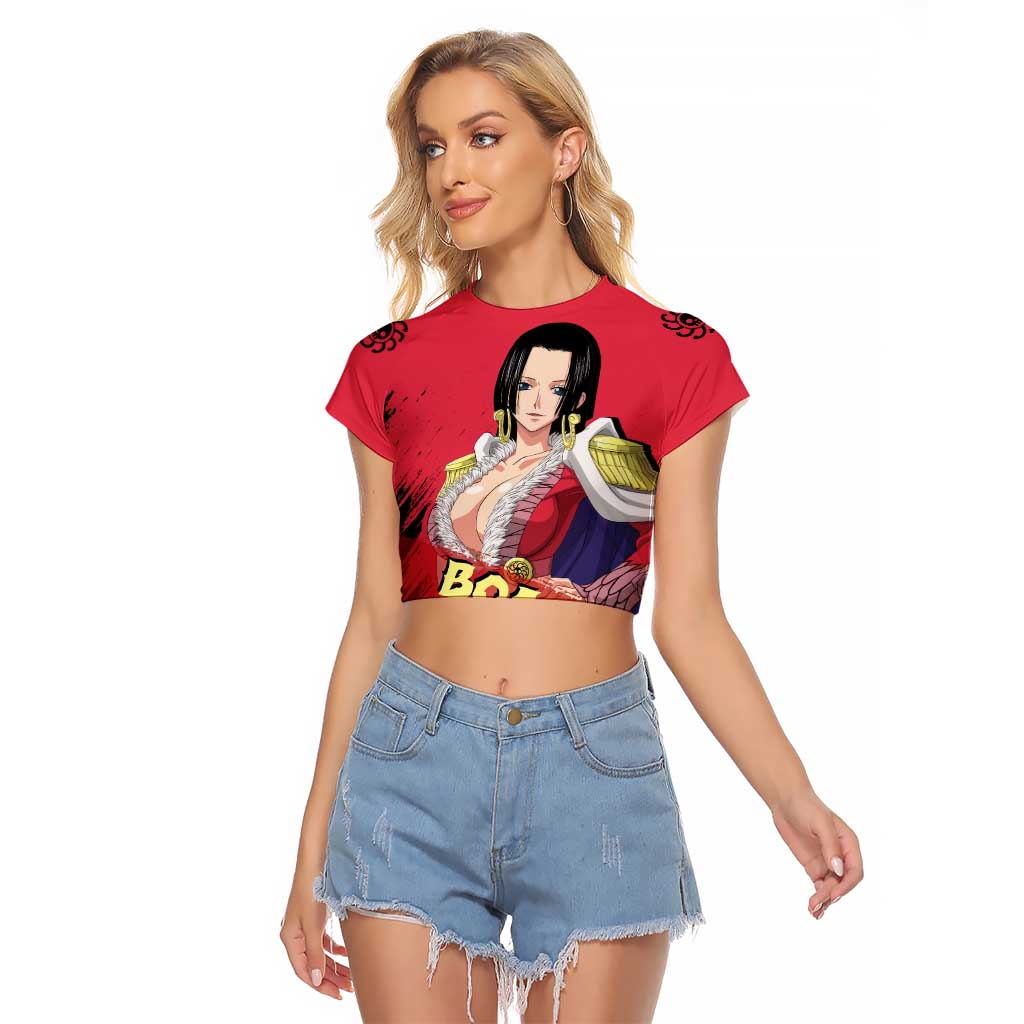 Boa Hancock - One Piece Raglan Cropped T Shirt Anime Style