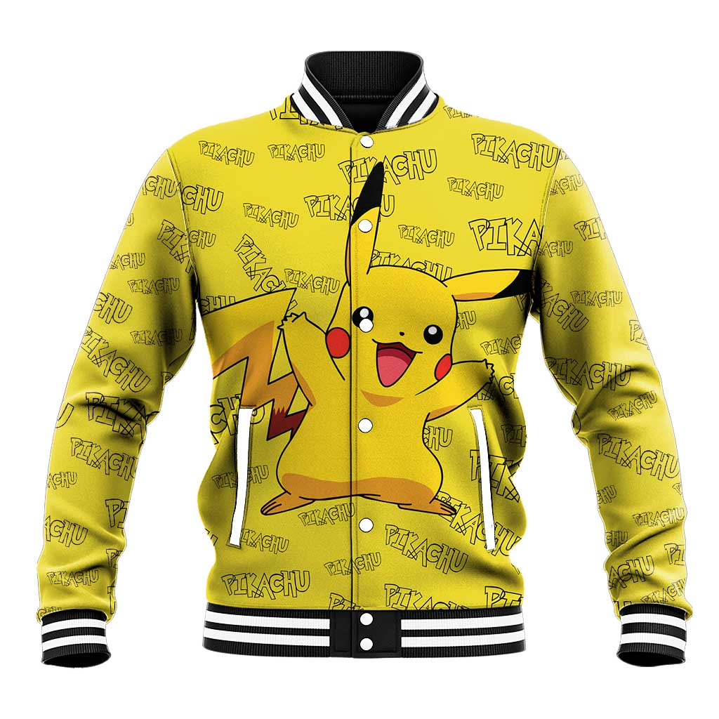 Pikachu - Pokemon Baseball Jacket Anime Mix Pattern Style