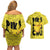 Pikachu - Pokemon Couples Matching Off Shoulder Short Dress and Hawaiian Shirt Anime Mix Pattern Style