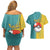 Dragonite - Pokemon Couples Matching Off Shoulder Short Dress and Hawaiian Shirt Anime Style