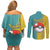 Dragonite - Pokemon Couples Matching Off Shoulder Short Dress and Long Sleeve Button Shirt Anime Style TS04