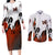 Rengoku Kyojuro - Demon Slayer Couples Matching Long Sleeve Bodycon Dress and Long Sleeve Button Shirt Anime Style