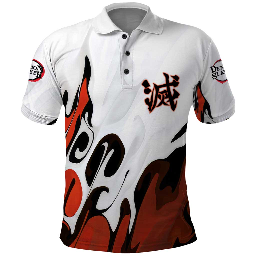 Rengoku Kyojuro - Demon Slayer Polo Shirt Anime Style