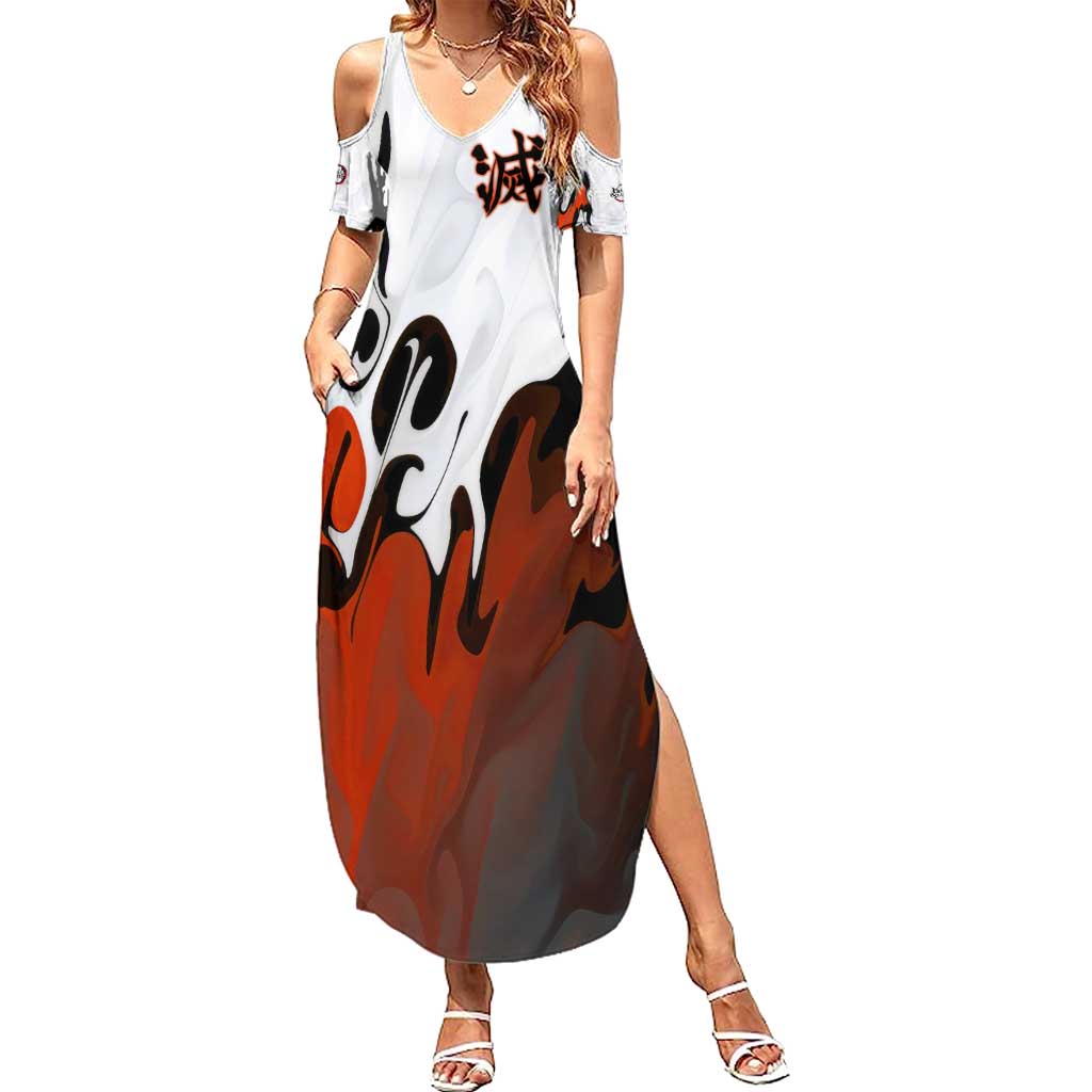 Rengoku Kyojuro - Demon Slayer Summer Maxi Dress Anime Style