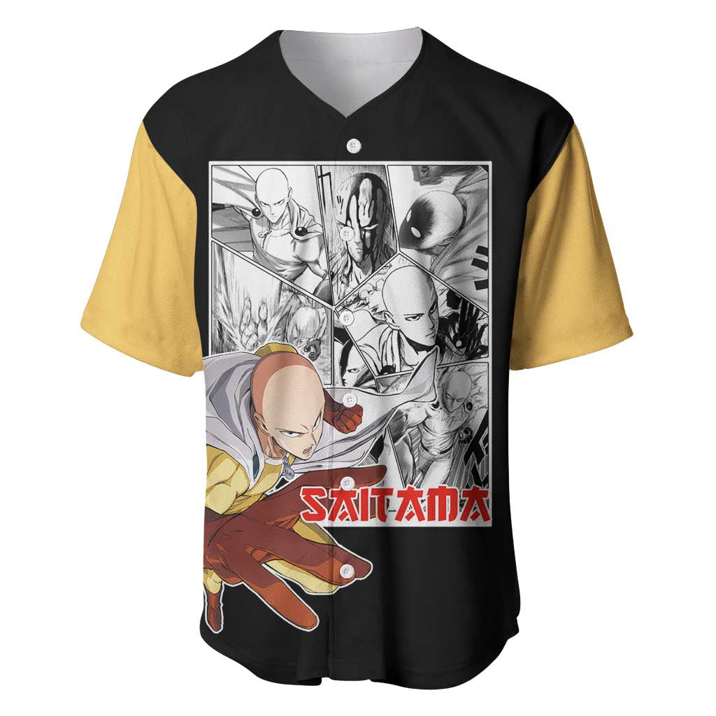 Saitama - One Punch Man Baseball Jersey Anime Mix Manga Style