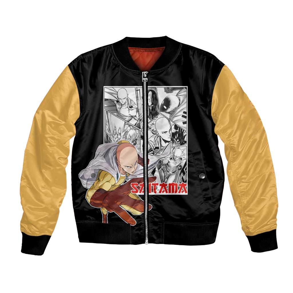 Saitama - One Punch Man Bomber Jacket Anime Mix Manga Style