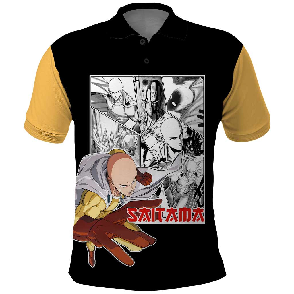 Saitama - One Punch Man Polo Shirt Anime Mix Manga Style