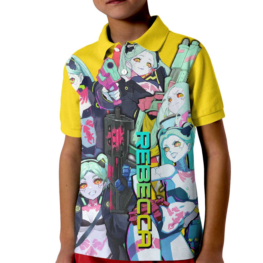 Rebecca - Cyberpunk: Edgerunners Kid Polo Shirt Anime Style