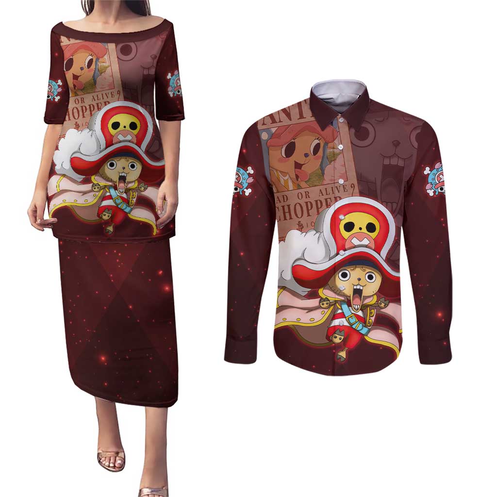 Tony Tony Chopper - One Piece Couples Matching Puletasi and Long Sleeve Button Shirt Anime Style