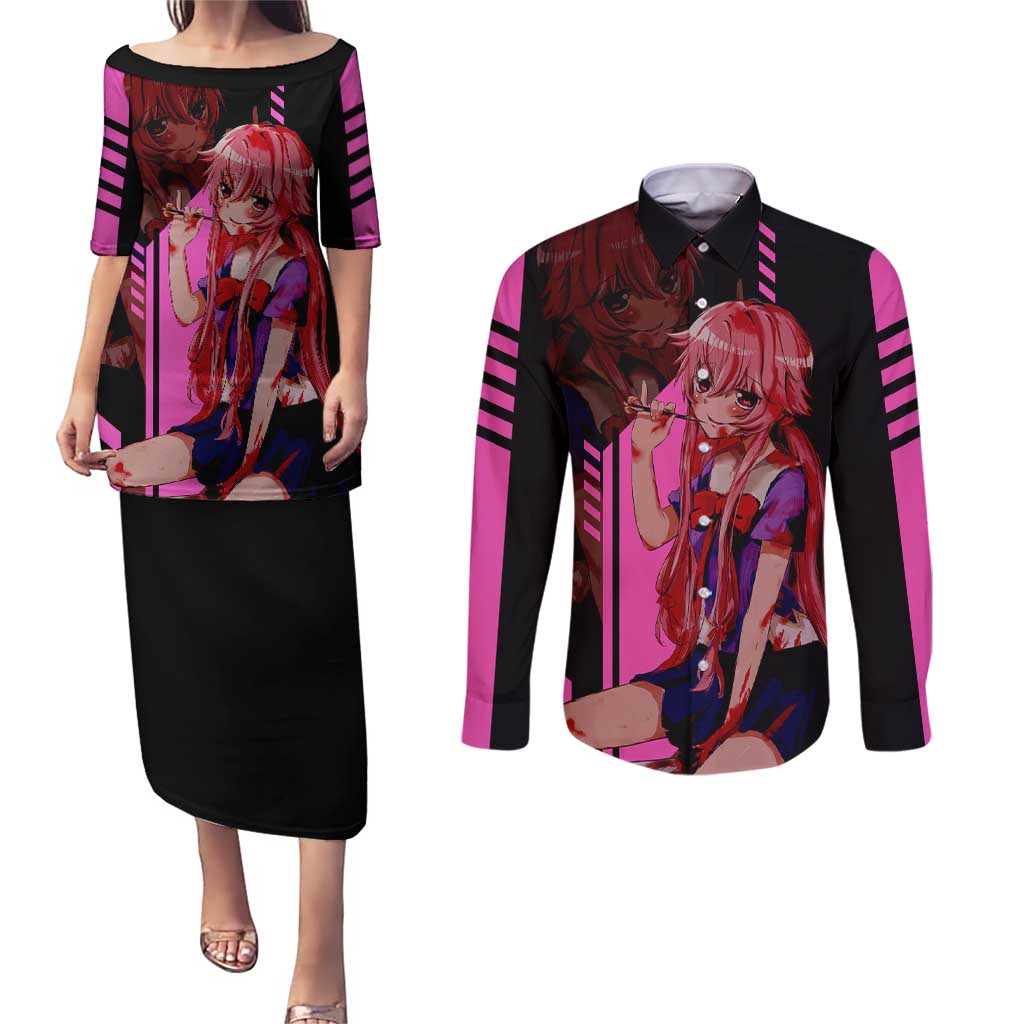 Mirai Nikki - Future Diary Couples Matching Puletasi and Long Sleeve Button Shirt Anime Style