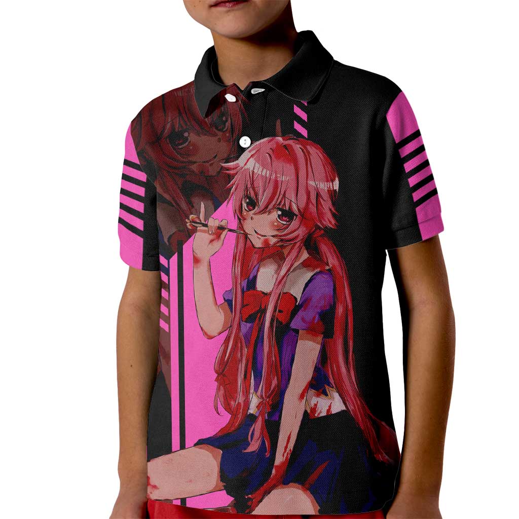 Mirai Nikki - Future Diary Kid Polo Shirt Anime Style