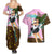 Sailor Pluto Setsuna Meioh - Sailpor Moon Couples Matching Summer Maxi Dress and Hawaiian Shirt Anime Style