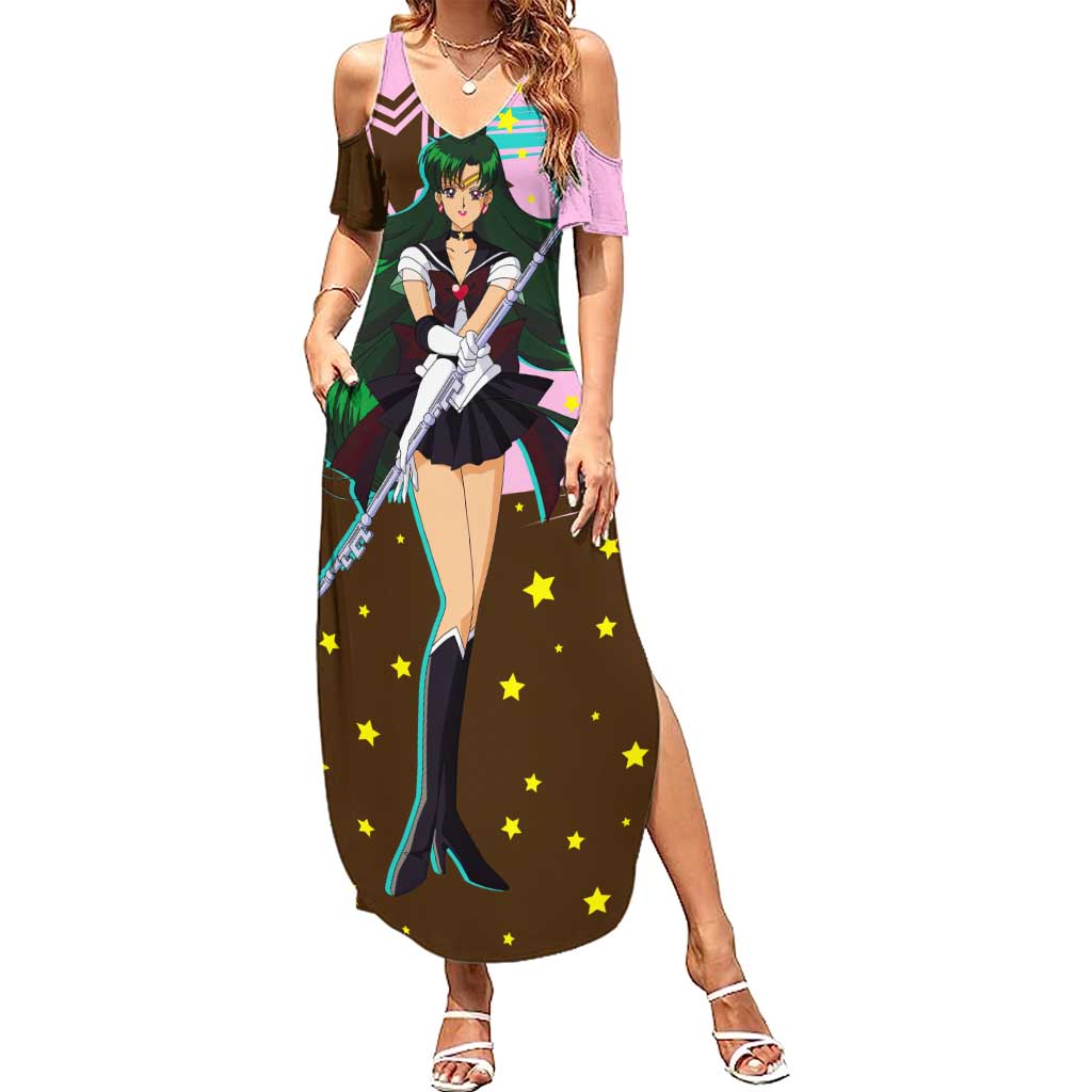 Sailor Pluto Setsuna Meioh - Sailpor Moon Summer Maxi Dress Anime Style