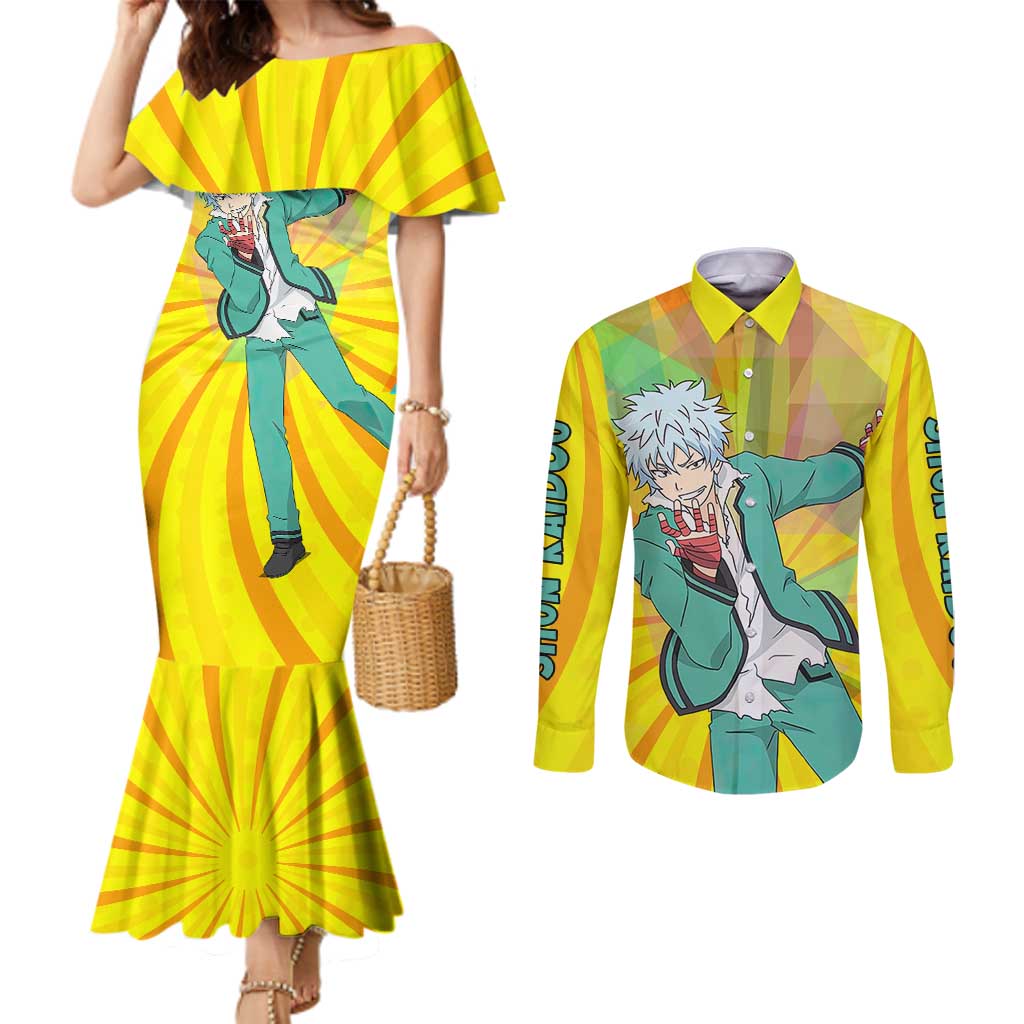 Shun Kaidou - Saiki K Couples Matching Mermaid Dress and Long Sleeve Button Shirt Anime Style