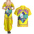 Shun Kaidou - Saiki K Couples Matching Summer Maxi Dress and Hawaiian Shirt Anime Style