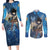 Golden Dawn Yuno - Black Clover M Couples Matching Long Sleeve Bodycon Dress and Long Sleeve Button Shirt Anime Style