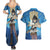 Golden Dawn Yuno - Black Clover M Couples Matching Summer Maxi Dress and Hawaiian Shirt Anime Style