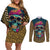 skull-gang-couples-matching-off-shoulder-short-dress-and-long-sleeve-button-shirts-sic-transit-gloria-mundi