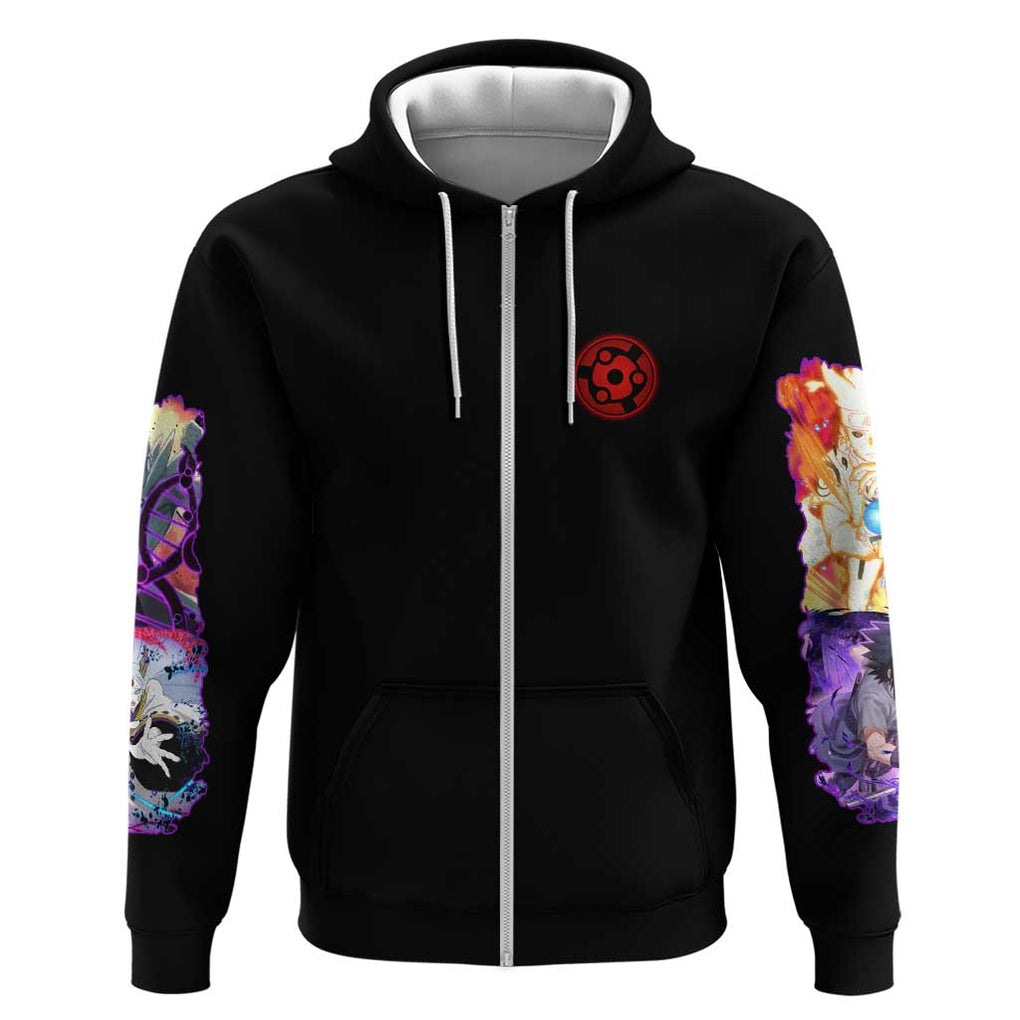 4th Great Shinobi War Naruto Shippuden Zip Hoodie Japan Anime Style