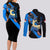 Lucario mix Mega Evolved Couples Matching Long Sleeve Bodycon Dress and Long Sleeve Button Shirt