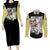 Edward Newgate - One Piece Couples Matching Long Sleeve Bodycon Dress and Long Sleeve Button Shirt Anime Mix Manga Style