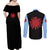 Jinbe - One Piece Couples Matching Off Shoulder Maxi Dress and Long Sleeve Button Shirt Anime Mix Manga Style