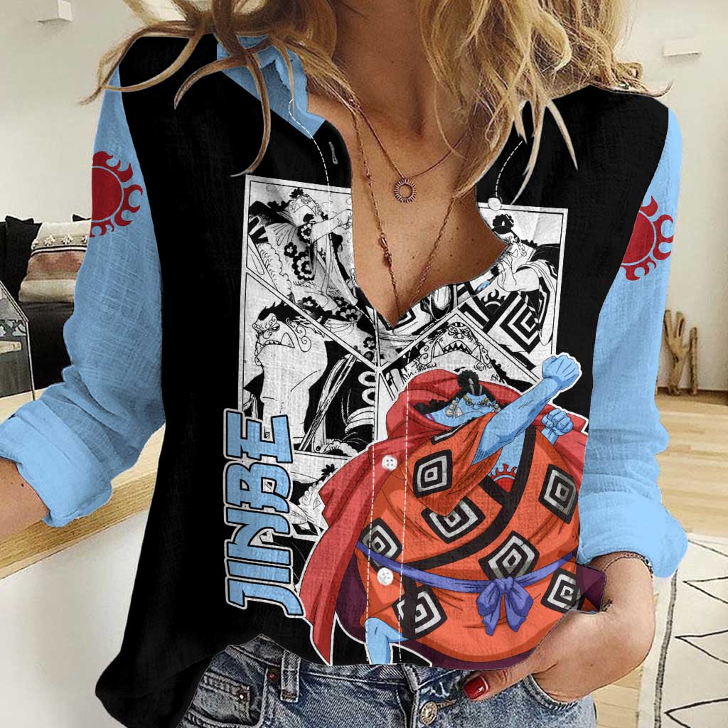 Jinbe - One Piece Women Casual Shirt Anime Mix Manga Style