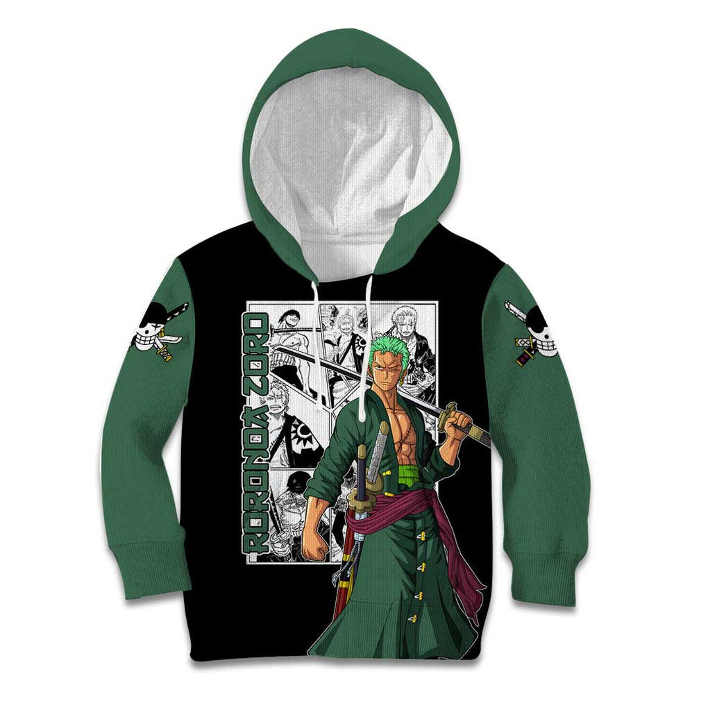 Roronoa Zoro - One Piece Kid Hoodie Anime Mix Manga Style