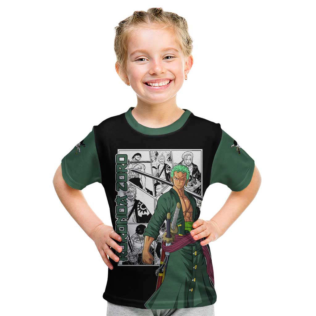 Roronoa Zoro - One Piece Kid T Shirt Anime Mix Manga Style