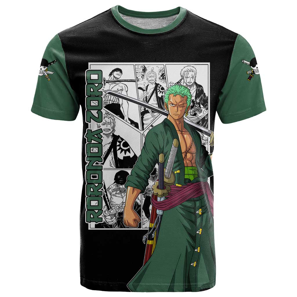 Roronoa Zoro - One Piece T Shirt Anime Mix Manga Style