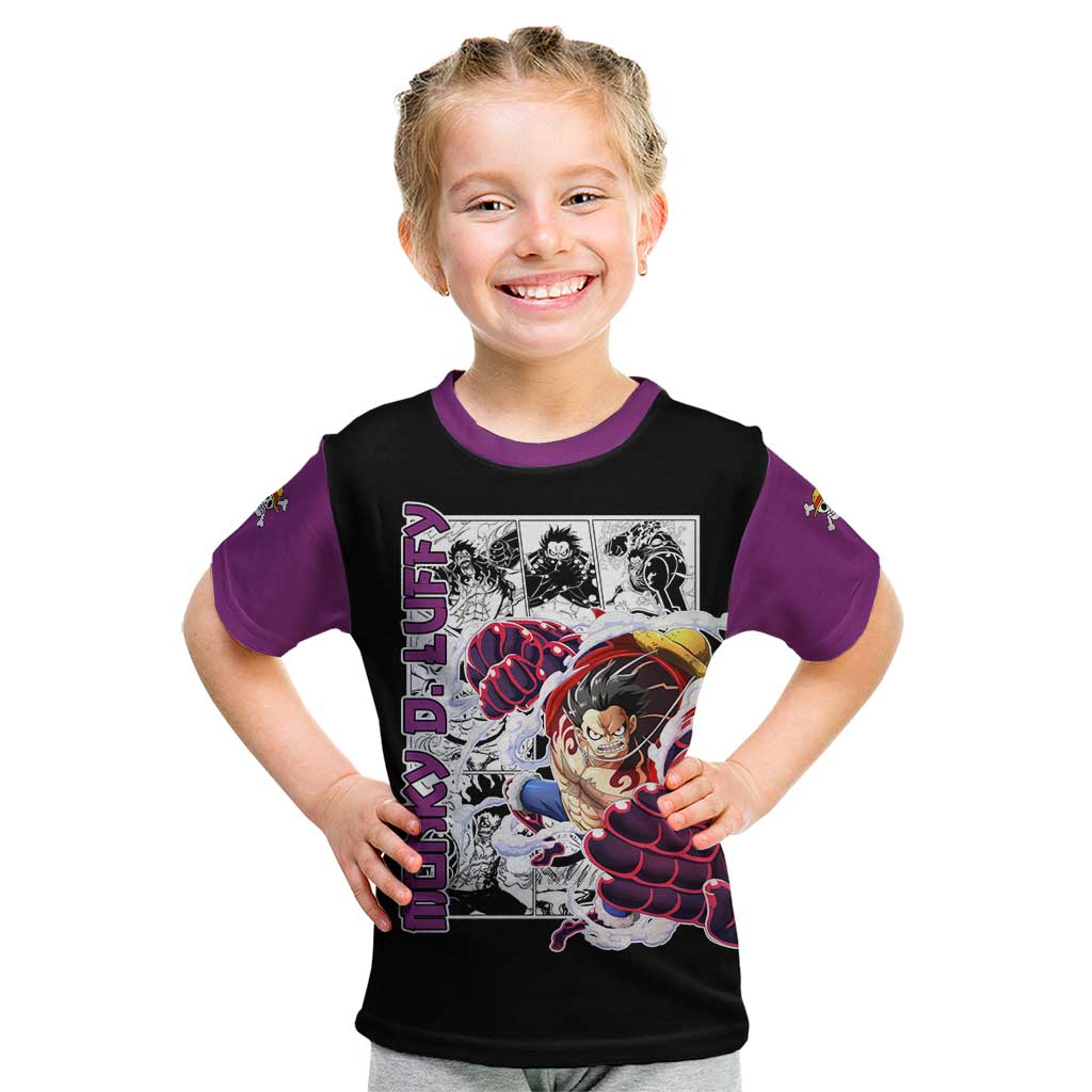 Luffy Gear 4 - One Piece Kid T Shirt Anime Mix Manga Style