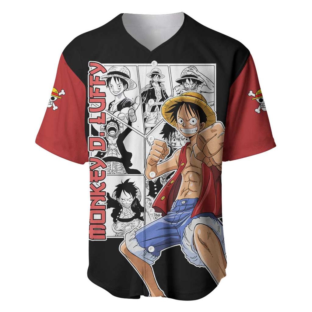 Monkey D. Luffy - One Piece Baseball Jersey Anime Mix Manga Style