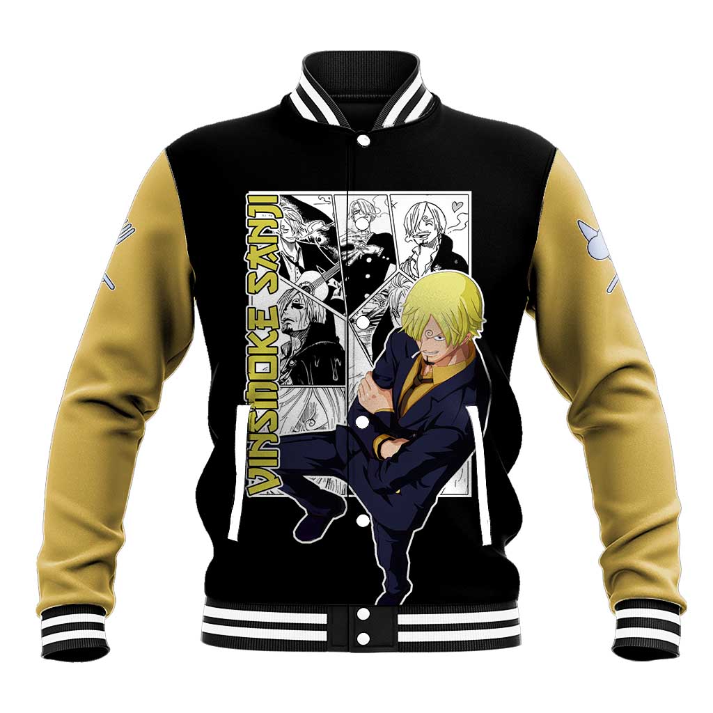 Vin Smoke Sanji - One Piece Baseball Jacket Anime Mix Manga Style