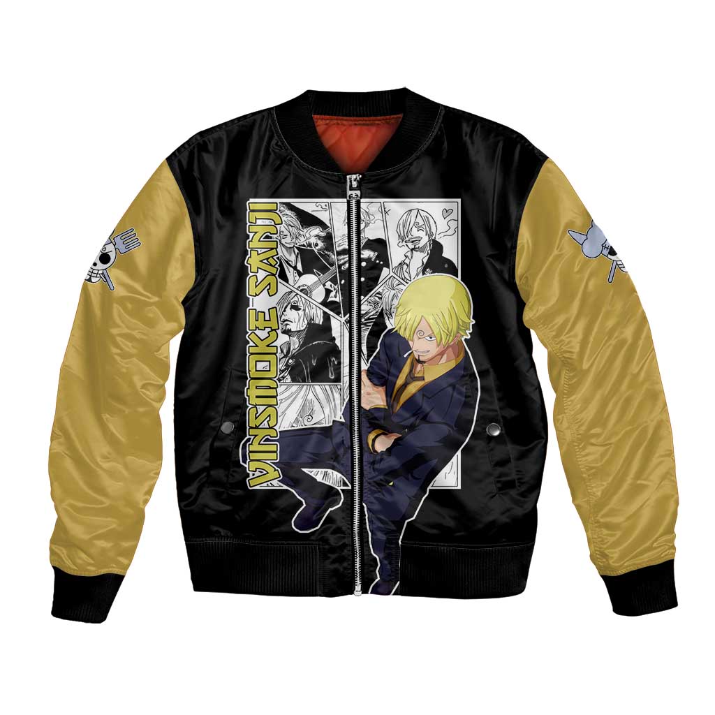 Vin Smoke Sanji - One Piece Bomber Jacket Anime Mix Manga Style