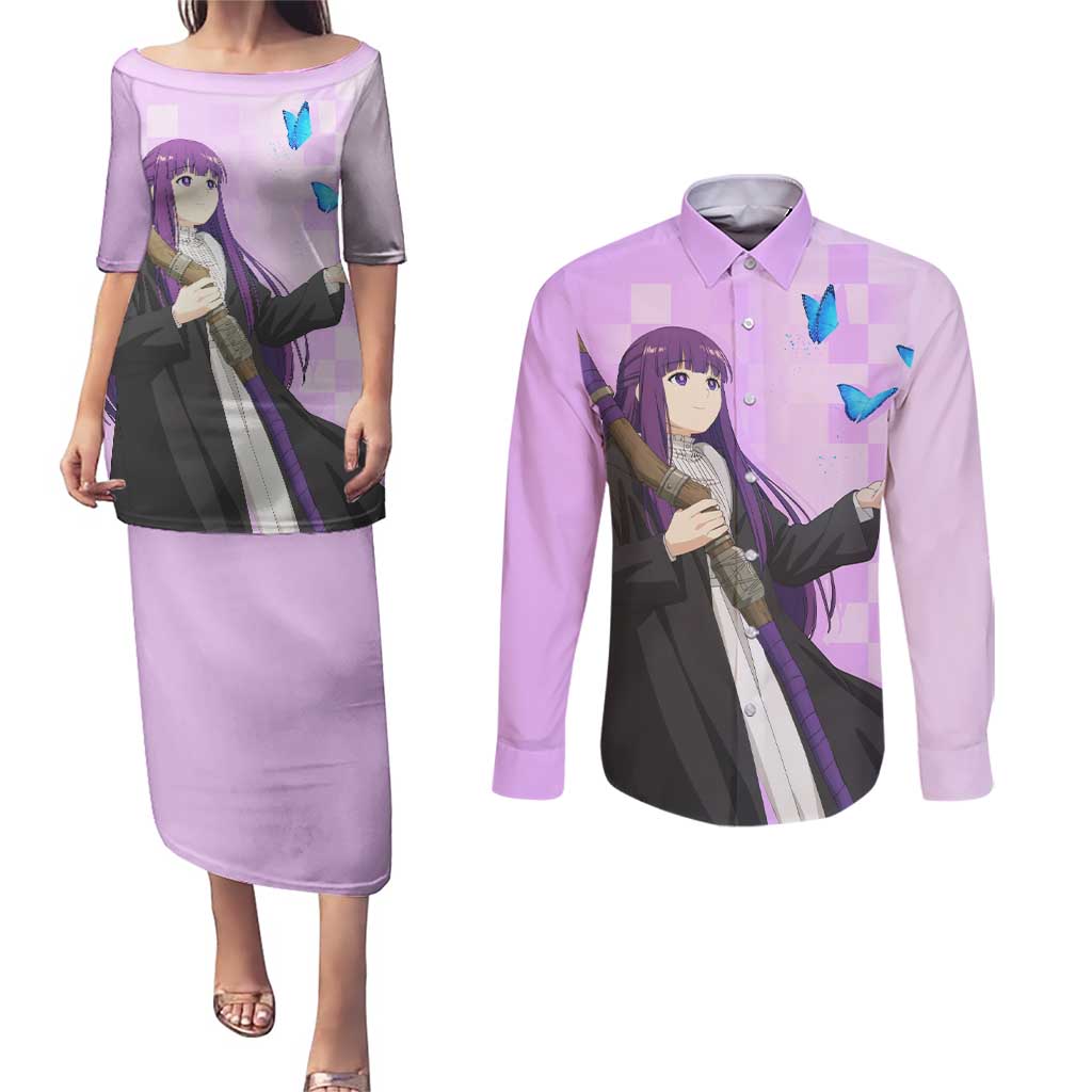 Fern - Frieren Couples Matching Puletasi and Long Sleeve Button Shirt Anime Style