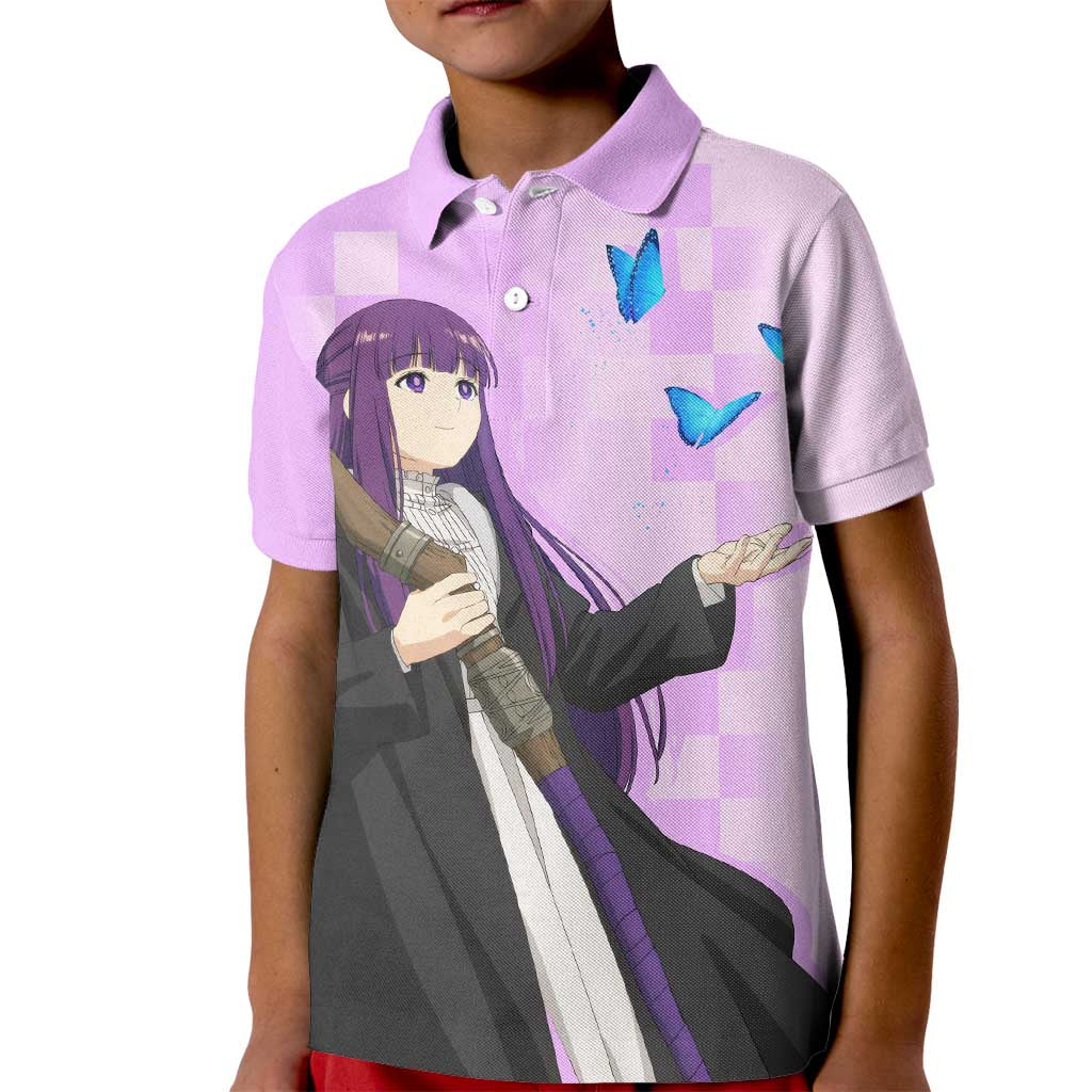 Fern - Frieren Kid Polo Shirt Anime Style