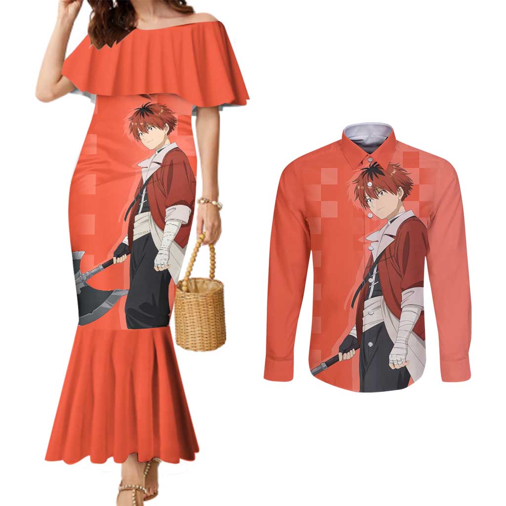 Stark - Frieren Couples Matching Mermaid Dress and Long Sleeve Button Shirt Anime Style