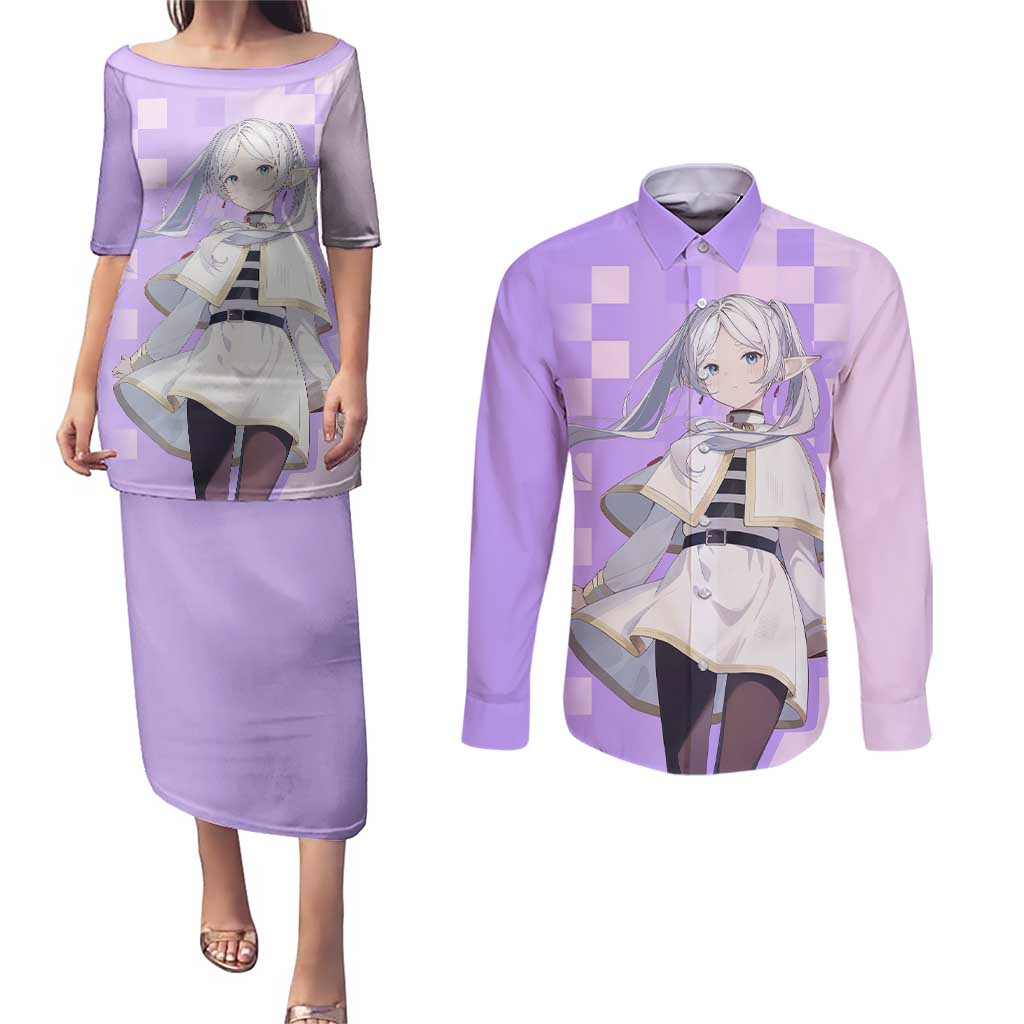 Frieren - Frieren Couples Matching Puletasi and Long Sleeve Button Shirt Anime Style