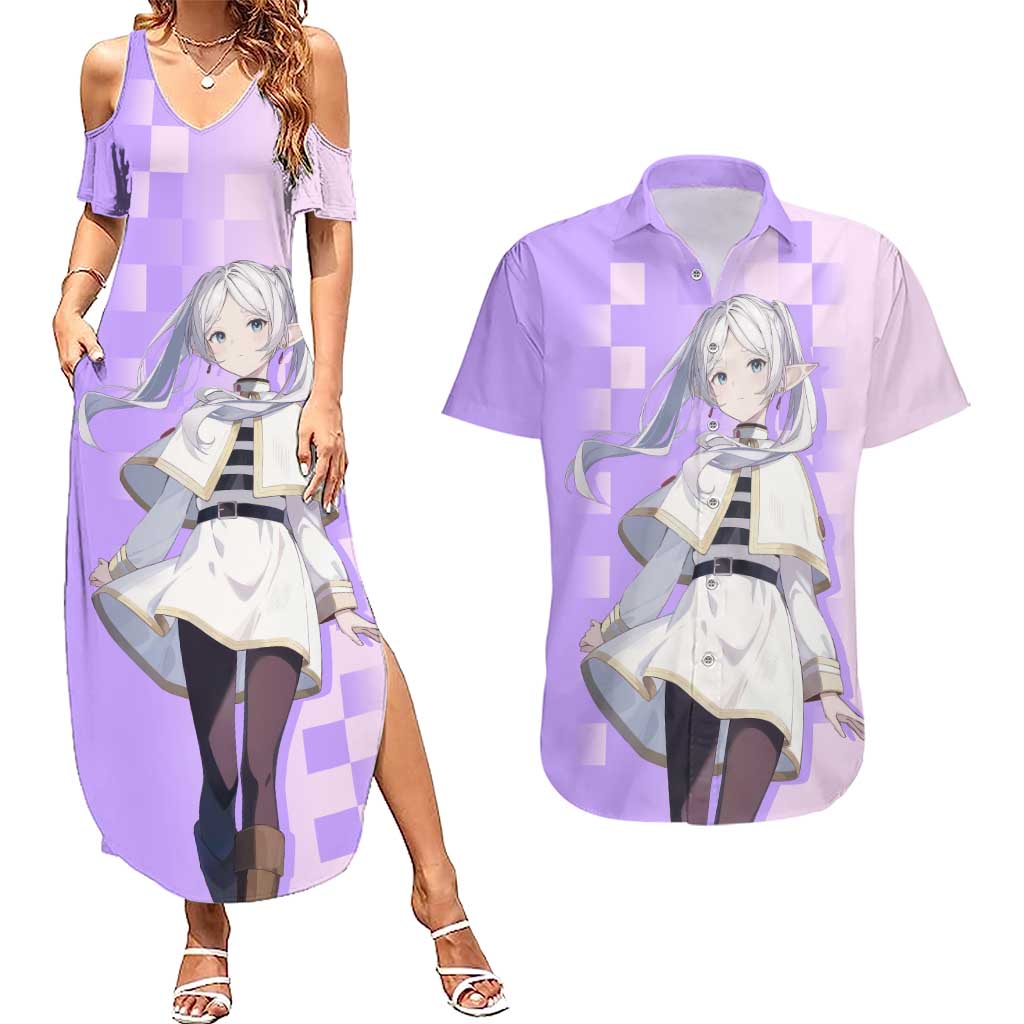 Frieren - Frieren Couples Matching Summer Maxi Dress and Hawaiian Shirt Anime Style