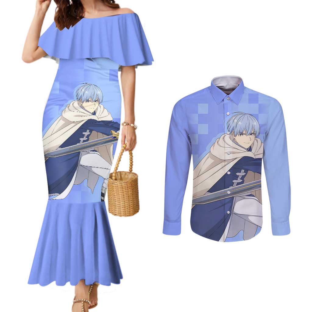 Himmel - Frieren Couples Matching Mermaid Dress and Long Sleeve Button Shirt Anime Style