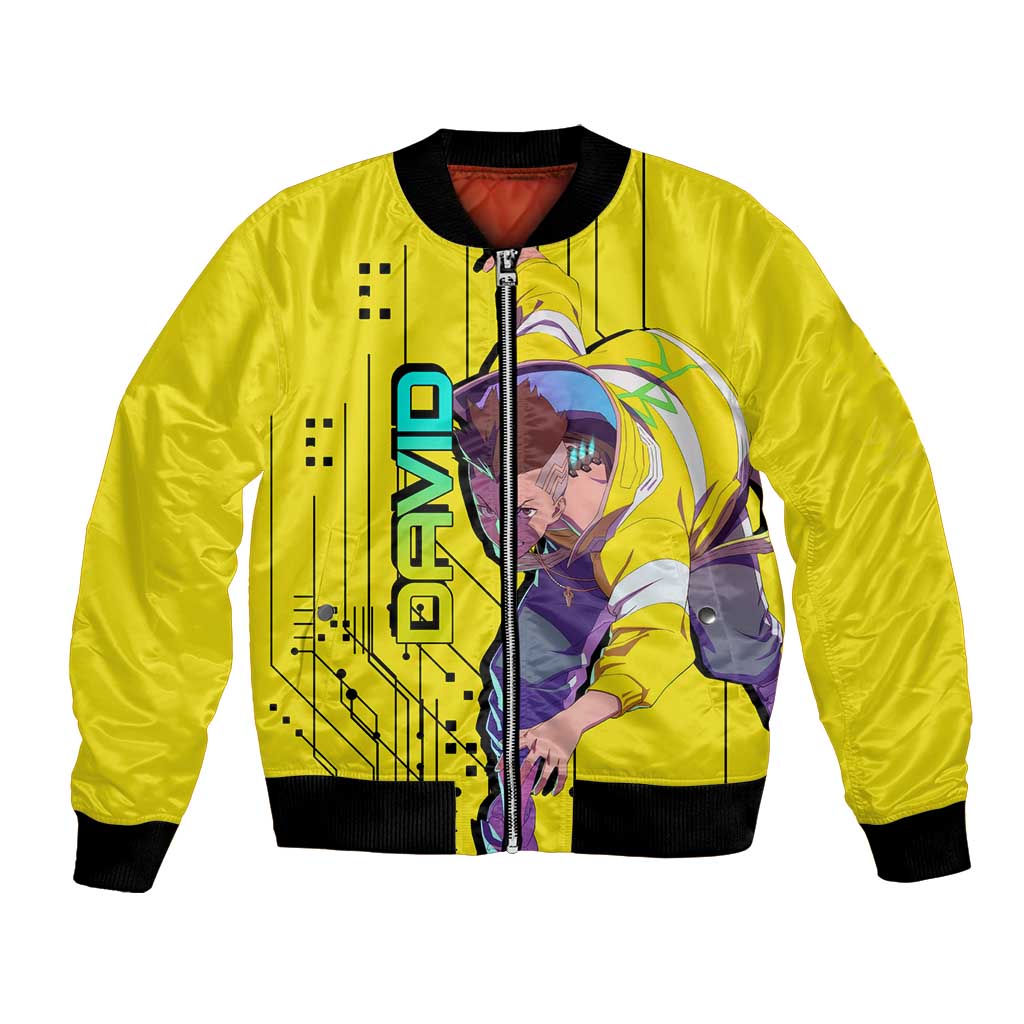 David - Cyberpunk Edgerunners Bomber Jacket Anime Style